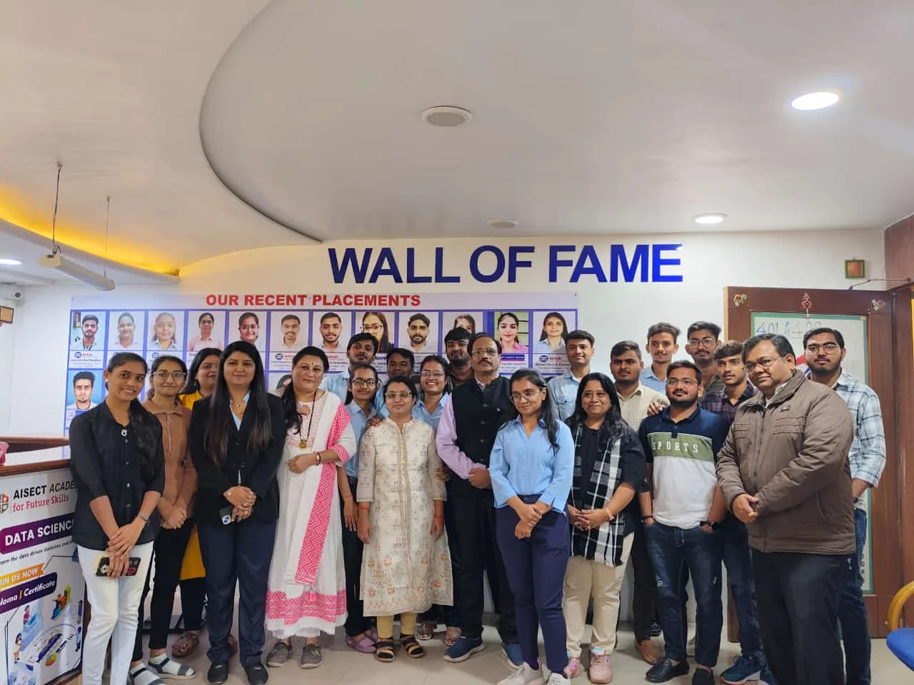 Pro IFBI Wall of Fame — recent placement batch at the Ahmedabad centre